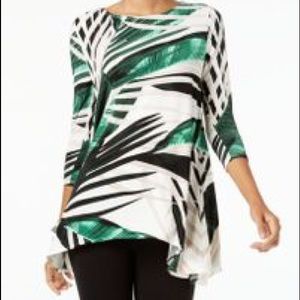 Alfani Palm Print Tunic Small